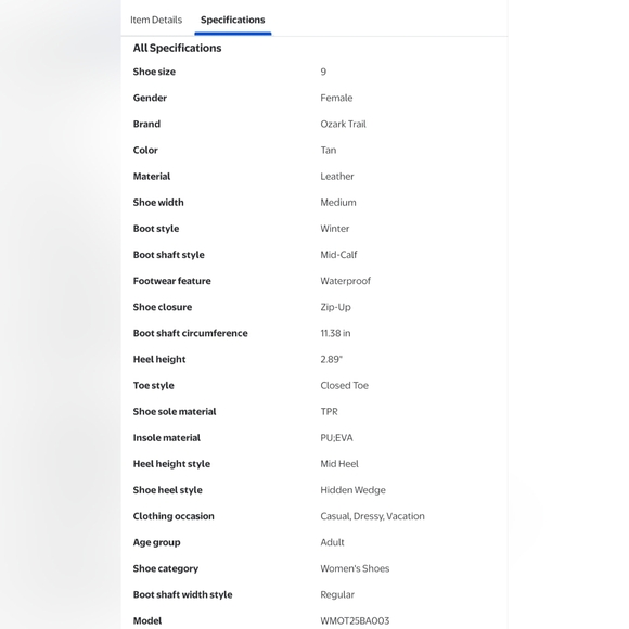 Ozark Trail -- Wedge Zip Boots - Picture 7 of 9